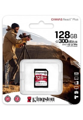 Kingston Карта пам'яті 128GB SDXC C10 UHS-II U3 R300/W260MB/s