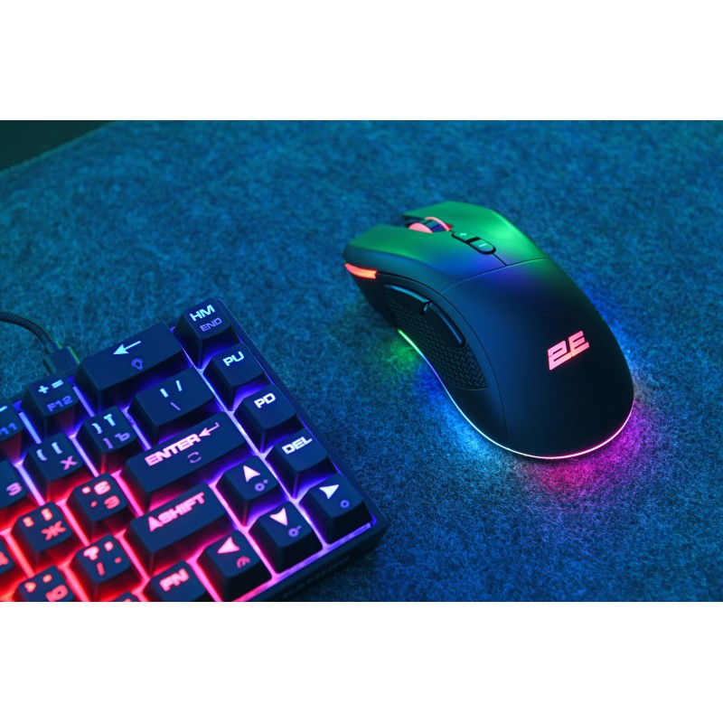 2E Gaming Миша MG350 WL, RGB USB Black