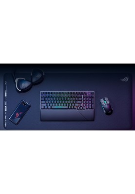 ASUS Клавіатура механічна ROG Strix Scope II, 96key, NX Snow, USB-A/WL/BT, EN, RGB, чорний