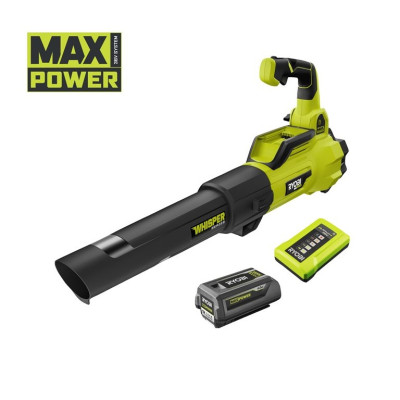 Ryobi Повітродув садовий акумуляторний Max Power RY36BLXA-140P 36В акб 1х4А·рік ЗП 176км/рік 3.5кг