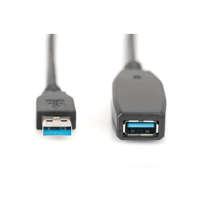 Digitus Подовжувач USB 3.0 Active Cable, A/M-A/F, 10м, чорний
