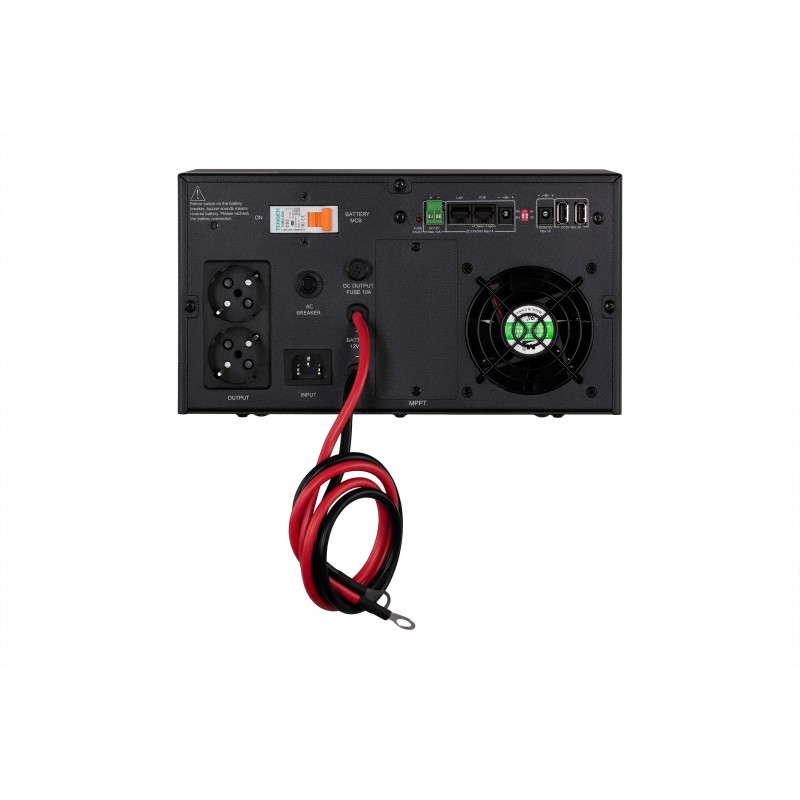 2E Інвертор HI600, 600W, 12V - 230V, LCD, AVR, 2xSchuko + DC output