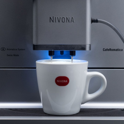 Nivona Кавомашина CafeRomatica, 2,2л, зерно+мелена, автомат.капуч, авторецептів -18, чорно-срібний
