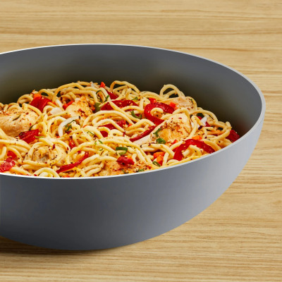Tefal Сковорода ВОК Halo, 28см, алюміній, бакеліт, сірий