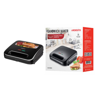 ARDESTO Сендвічмейкер 700Вт, 1 пластина-сендвіч,корпус-пластик, чорний