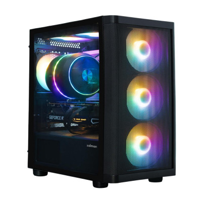 Zalman Корпус Zalman M4 SE без БП, 1xUSB3.0, 2xUSB2.0, 6x120мм FRGB, VGA 320мм, LCS ready, TG Side Panel, mATX, чорний