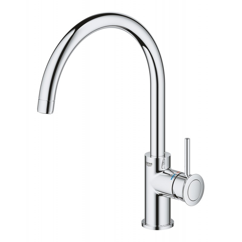 Grohe Змішувач для кухні BauClassic, довж.виливу - 223мм, поворотний, 1важіль, хром