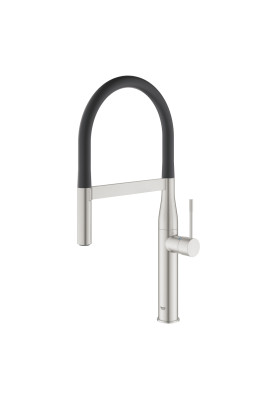Grohe Змішувач для кухні Essence, довж.виливу - 240мм, поворотний/гнучкий, 1важіль, супер сталь
