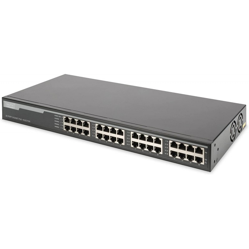 Digitus PoE-Інжектор 16-Port PoE+, 10/100/1000 Mbps, Output max. 48V, 250W