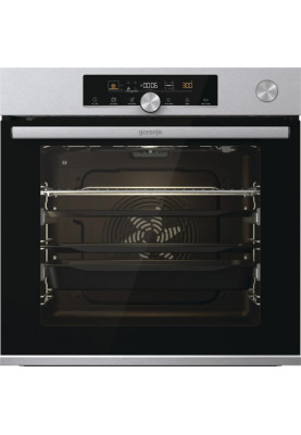 Gorenje Духова шафа електрична, 77л, A+, пара, дисплей, готування на різних рівнях, нерж