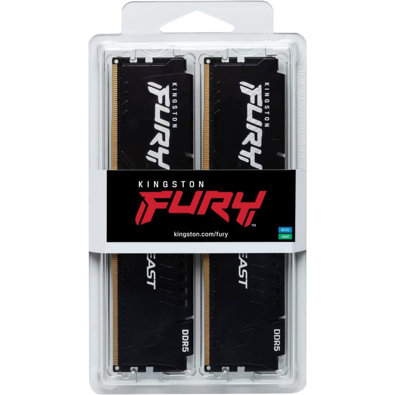 Kingston Пам'ять ПК DDR5 32GB KIT (16GBx2) 5600 FURY Beast Black EXPO