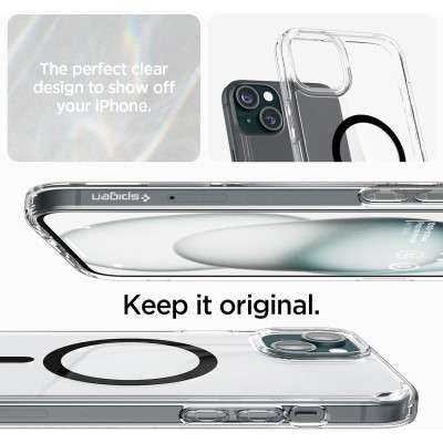 Spigen Чохол для Apple iPhone 15 Plus Ultra Hybrid MagFit, Carbon Fiber