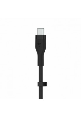 Belkin Кабель USB-C > USB-C заряджання/синхронізації, 3м, 60Вт, Type-C, силіконовий з кліпсою, чорний