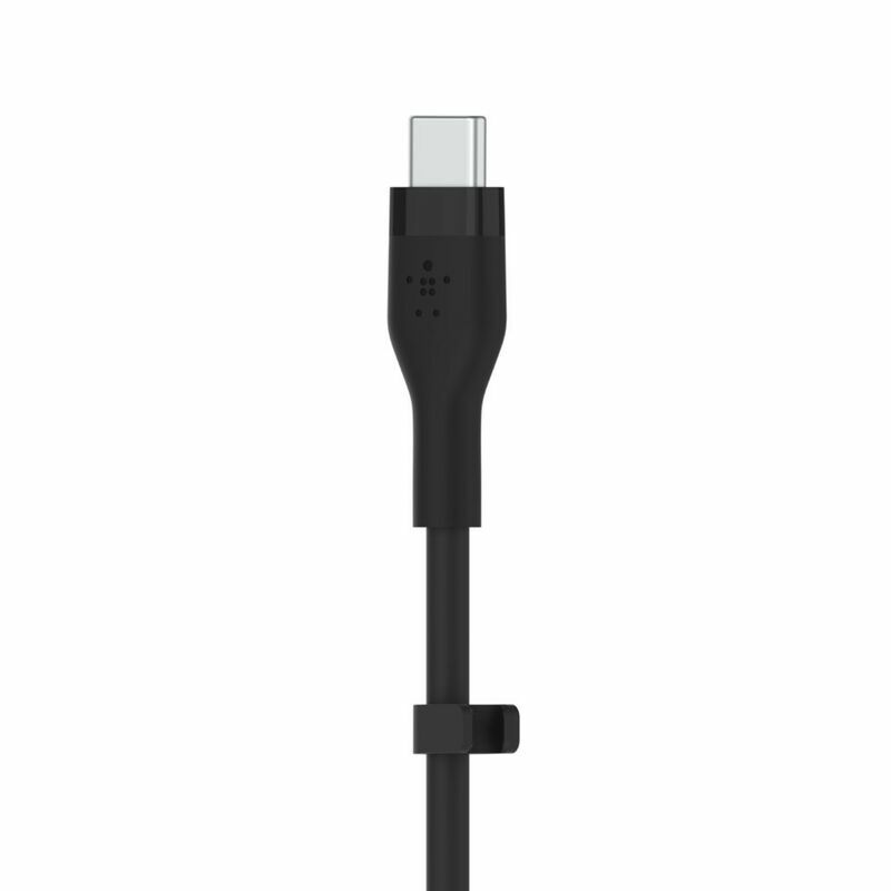 Belkin Кабель USB-C > USB-C заряджання/синхронізації, 3м, 60Вт, Type-C, силіконовий з кліпсою, чорний