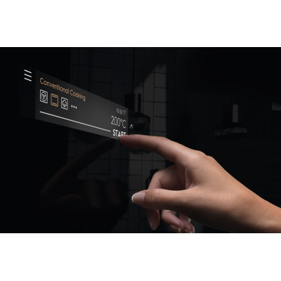 Electrolux Духова шафа електрична, 71л, A++, дисплей, конвекція, піроліз, телескопічні напрямні, чорний матовий