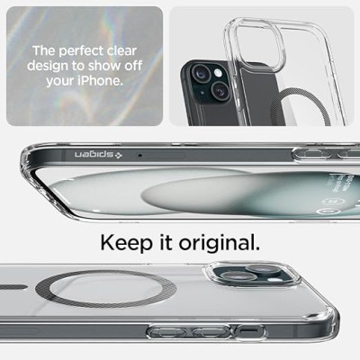 Spigen Чохол Apple iPhone 15 Ultra Hybrid MagFit, Carbon Fiber