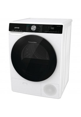 Gorenje Сушильна машина тепловий насос, 9кг, A++, 60см, дисплей, 15 програм, підсвітка барабану, білий