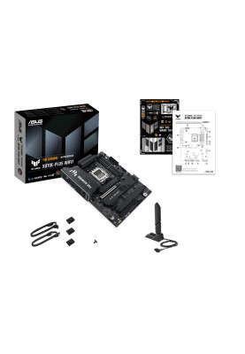ASUS Материнська плата TUF GAMING X870E-PLUS WIFI7 sAM5 X870E 4xDDR5 M.2 HDMI WiFi BT ATX