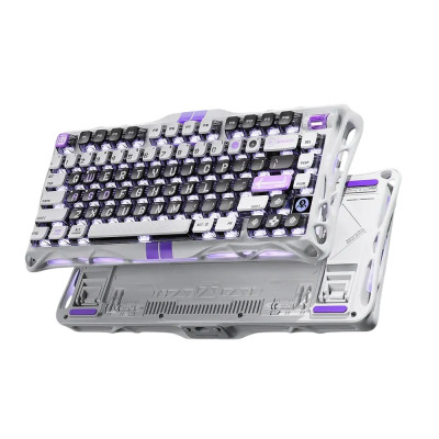 GravaStar Клавіатура механічна Mercury V75 80keys, Magnetic Jade Pro, 8K, USB-A, RGB, Mecha Gray
