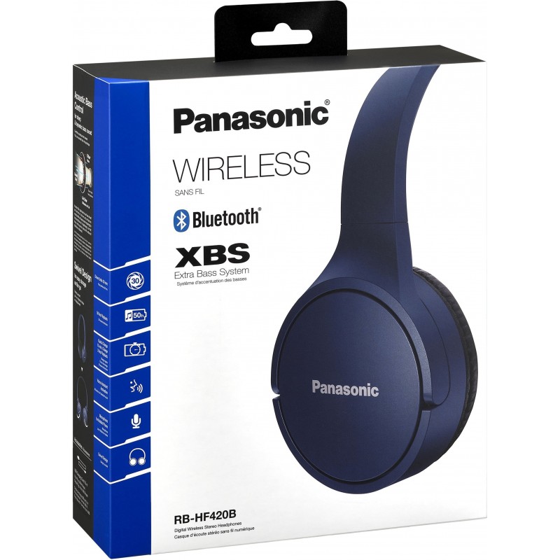 Panasonic Навушники RB-HF420BGEA On-ear Wireless Mic Синій