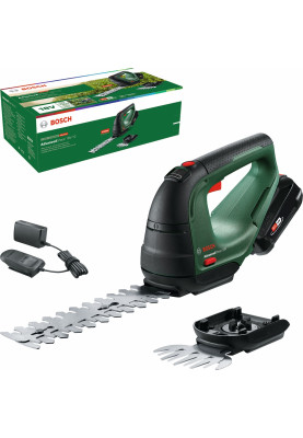 Bosch Ножиці для трави акумуляторні AdvancedShear 18V-10 + насадка кущоріз 10/20см крок різу 8мм 1xPBA 2.0Ah 2.45кг