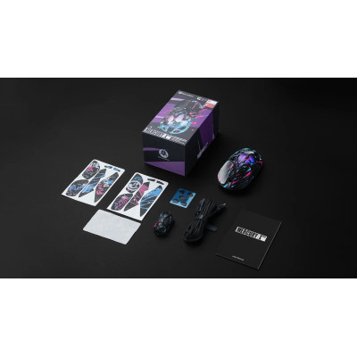 GravaStar Миша Mercury X Pro, 8K, BT/WL/USB-A, RGB, Neon Graffiti