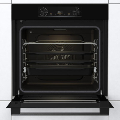 Gorenje Духовий шафа електричний, 77л, A+, пара, дисплей, піроліз, чорний