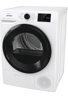 Gorenje Сушильна машина тепловий насос, 9кг, A++, 60см, дисплей, 16 програм, Wi-Fi, білий