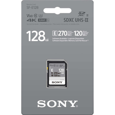 Sony Карта пам'яті SDXC 128GB C10 UHS-II U3 V60 R270/W100MB/s