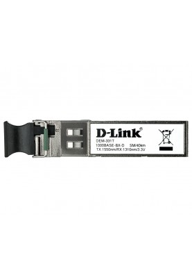 D-Link SFP-Трансівер 331T/40KM 1x1000Base-BX-D, WDM, SM, 40км, LC