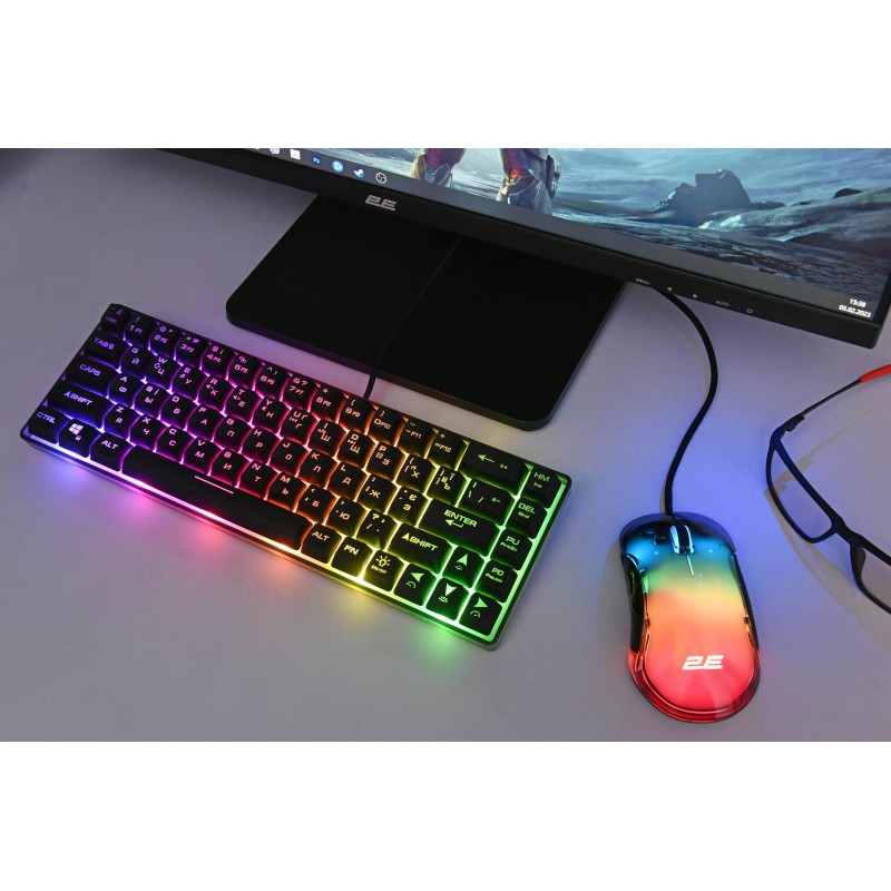 2E Gaming Миша MG345 RGB USB Transparent