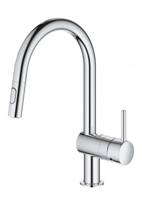 Grohe Змішувач для кухні Vento Dual Spray, довж.виливу - 223мм, поворотний/витяжний, 1важіль, хром