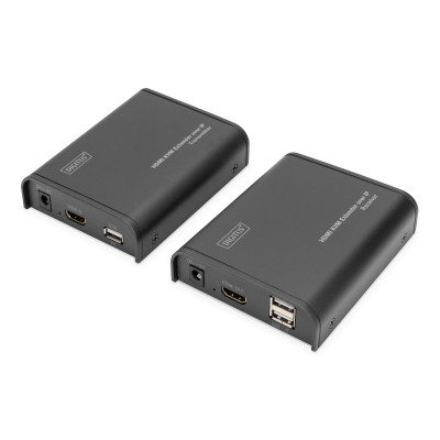Digitus Підовжувач HDMI KVM по IP, комплект, Full HD, 1080p, через мережевий кабель (Cat 5, 5E, 6), 120м