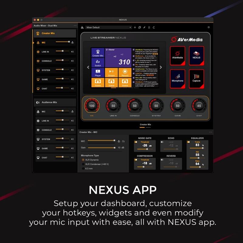 AVerMedia Пульт управління трансляцією Live Streamer NEXUS AX310 Black