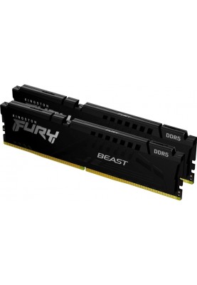 Kingston Пам'ять ПК DDR5 16GB KIT (8GBx2) 5200 FURY Beast Чорний