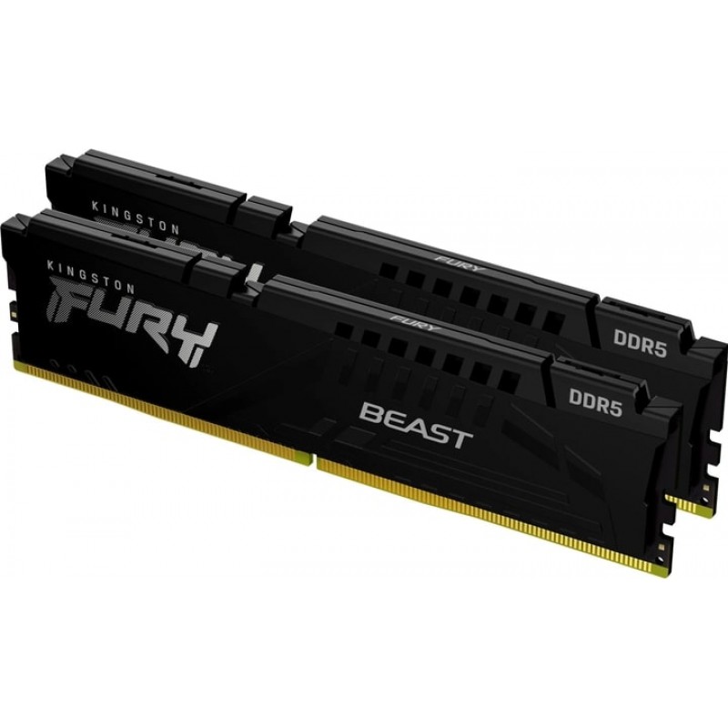 Kingston Пам'ять ПК DDR5 16GB KIT (8GBx2) 5200 FURY Beast Чорний