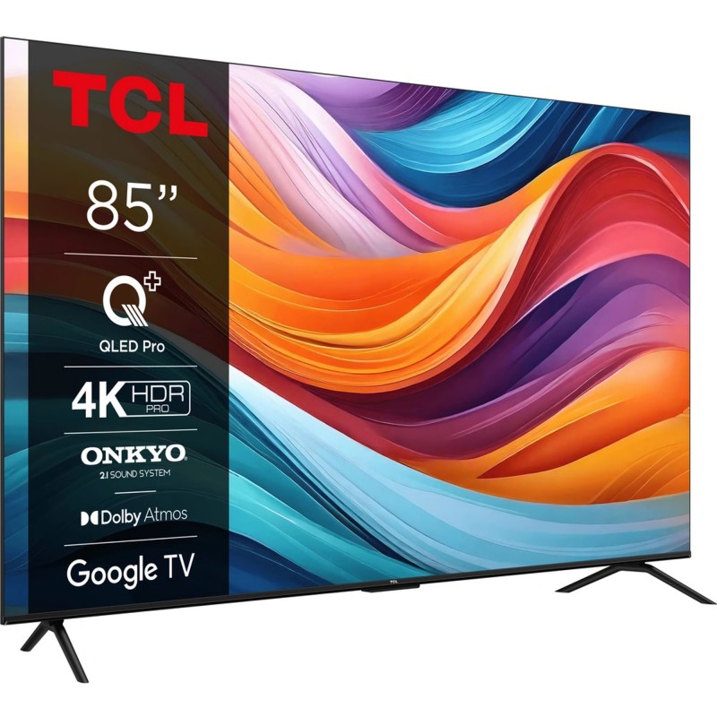 TCL Телевізор 85" QLED 4K 60Hz Smart Google TV Titan ONKYO sound