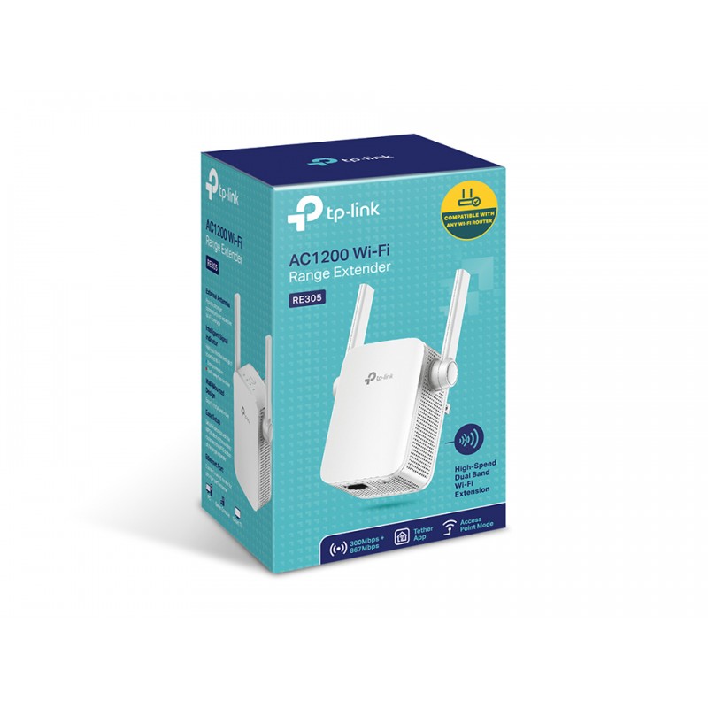 TP-Link Повторювач Wi-Fi сигналу RE305 AC1200 1хFE LAN ext. ant x2