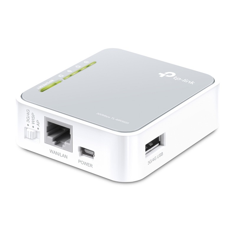TP-Link Маршрутизатор TL-MR3020 N300 1xFE LAN/WAN 1xUSB2.0 for 3G/4G/LTE