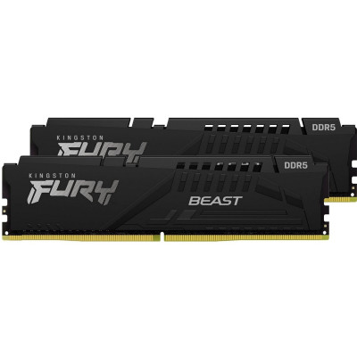 Kingston Пам'ять ПК DDR5 32GB KIT (16GBx2) 5200 FURY Beast Black EXPO