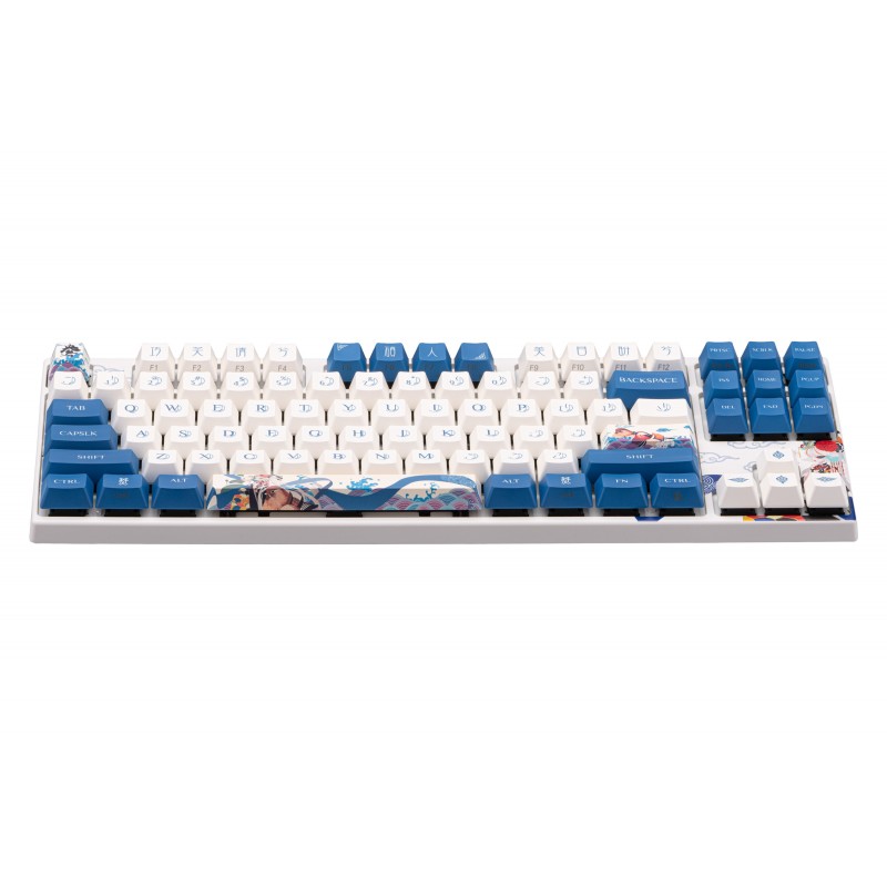 Varmilo Клавіатура механічна Varmilo VEA87 Lovebirds-I 87Key, Cherry Mx Red, USB-A, EN, White Led, синій