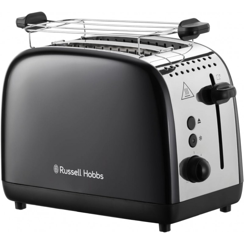 Russell Hobbs Тостер Colours Plus, 1600Вт, нержав., підігрів,разморозка, чорний