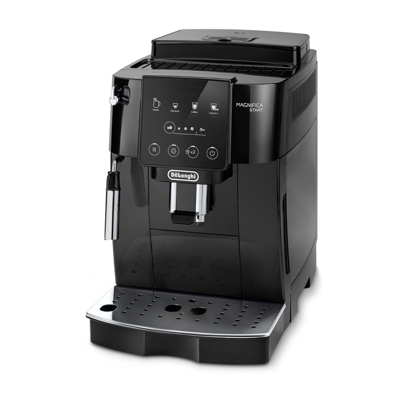 Delonghi Кавомашина Magnifica Start, 1.8л, зерно+мелена, ручний капучинатор, дисплей, авторецептів -4, підігрів чашок, чорний