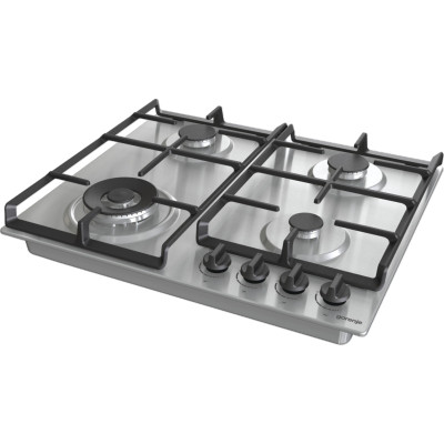 Gorenje Варильна поверхня газова, 60см, чугун, конфорка Wok, нерж
