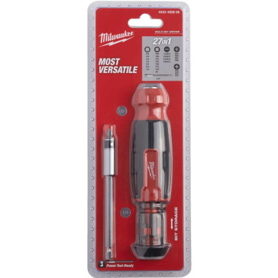 Milwaukee Викрутка, 14 насадок, ручка двокомпонентна, (Hex, PH, SL, PZ, Torx), сталь CrV