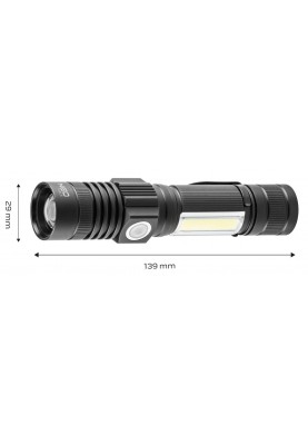 Neo Tools Ліхтар ручний акумуляторний, 2000мАг, 800лм, 10Вт, 4 функції освітлення, алюмінієвий, IP20