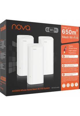 Tenda Система WiFi-Mesh MX12 NOVA AX3000, 3мод