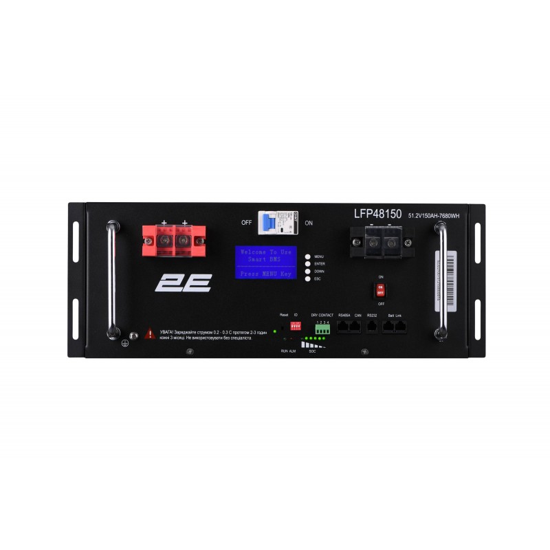 2E Акумуляторна батарея LFP48, 48В, 150А•год, 19" LCD 16S