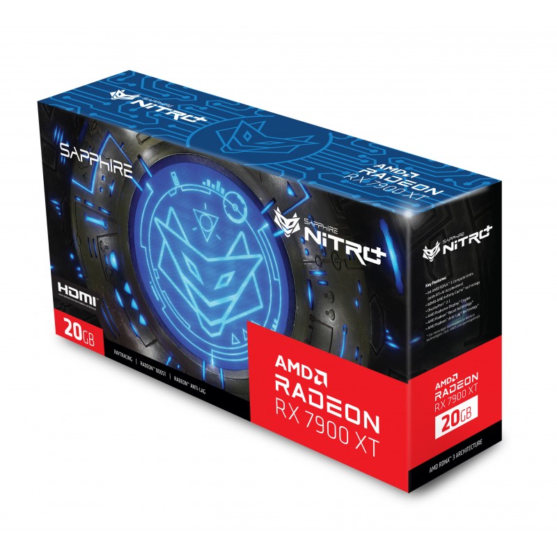 SAPPHIRE Відеокарта Radeon RX 7900 XT 20GB GDDR6 Nitro+ Gaming OC VAPOR-X