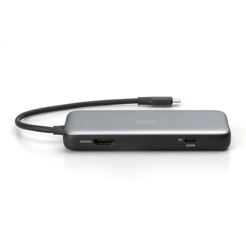 Digitus Док-станція USB-C > HDMI/2xUSB-A/USB-C/SD/MicroSD/RJ54